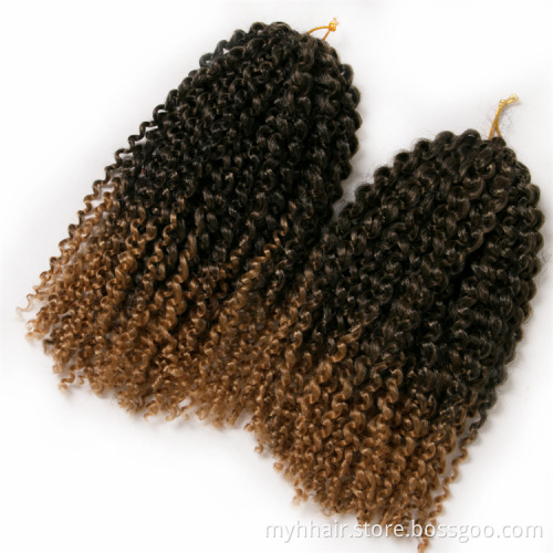 60g/pack synthetic 12 inch curly Braid ombre braiding hair extentions brown,black,bug crochet braids hair Passion Twist